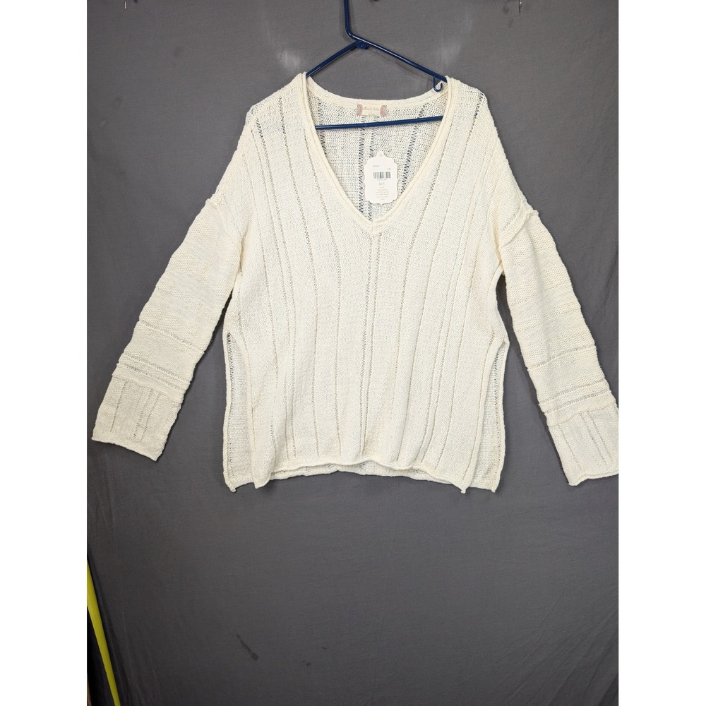 Altar'd State Ivory V-Neck Knit Sweater RW201061AS Womens Small NWT